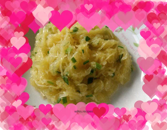 Pumpkin with scallion oil