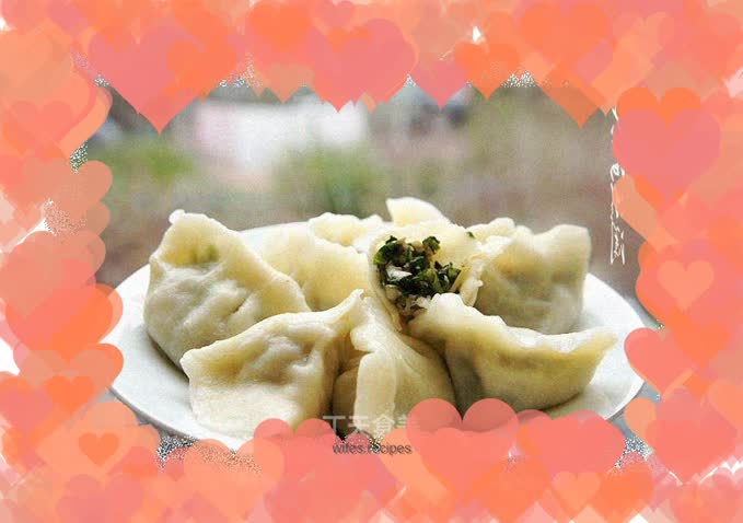 Dandelion stuffed dumplings