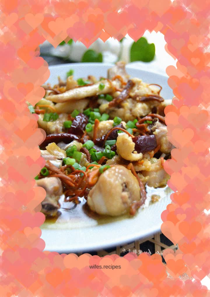 Steamed Chicken with Cordyceps Flower