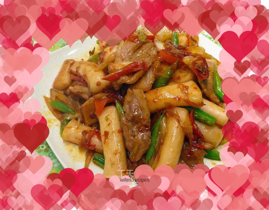 Twice-cooked pork fried rice cake I♥rice cake 8