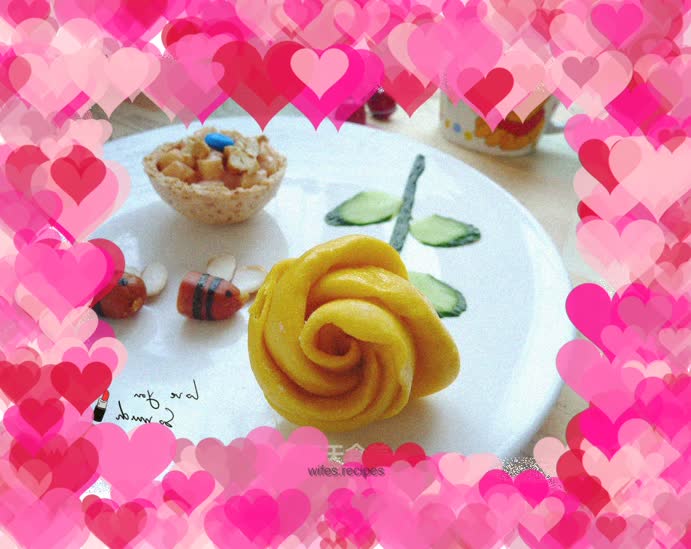 Chacha’s creative breakfast—Yellow Rose
