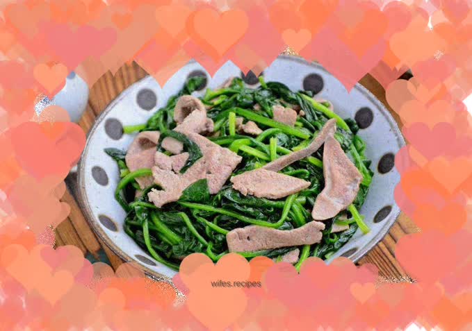 Stir-fried Pork Liver with Spinach