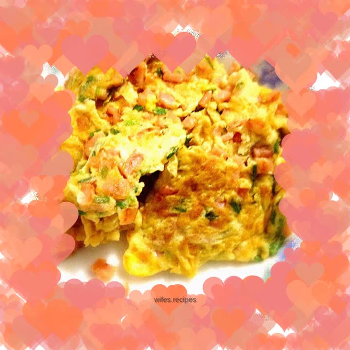 Quick dish—ham omelette
