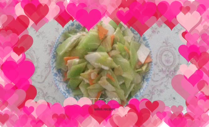 Stir-fried yam with lettuce