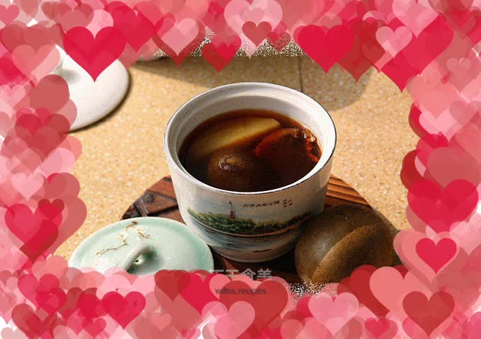 Mangosteen and tangerine peel stewed pears