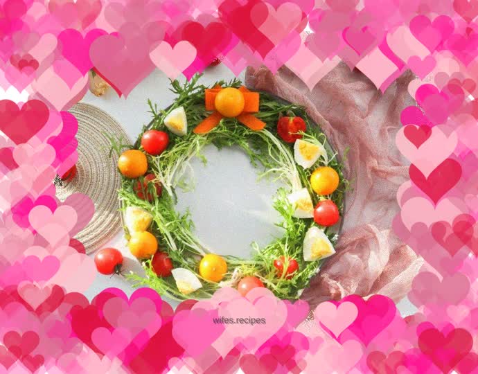 Christmas creative vegetable garland salad 🍎 low fat, low calorie and healthy 💯