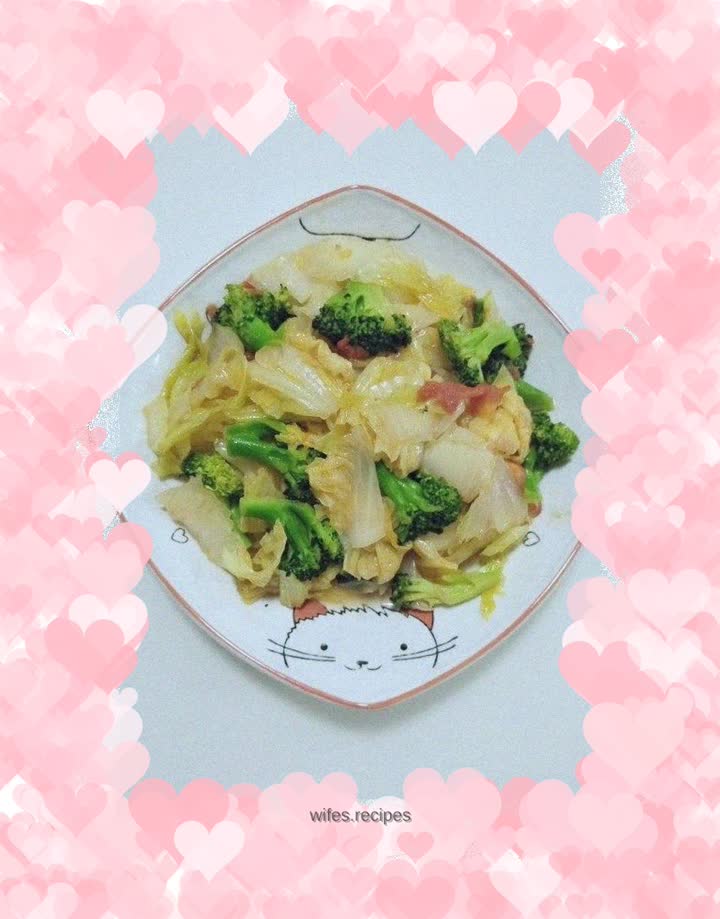 Stir-fried cabbage hearts with tomatoes