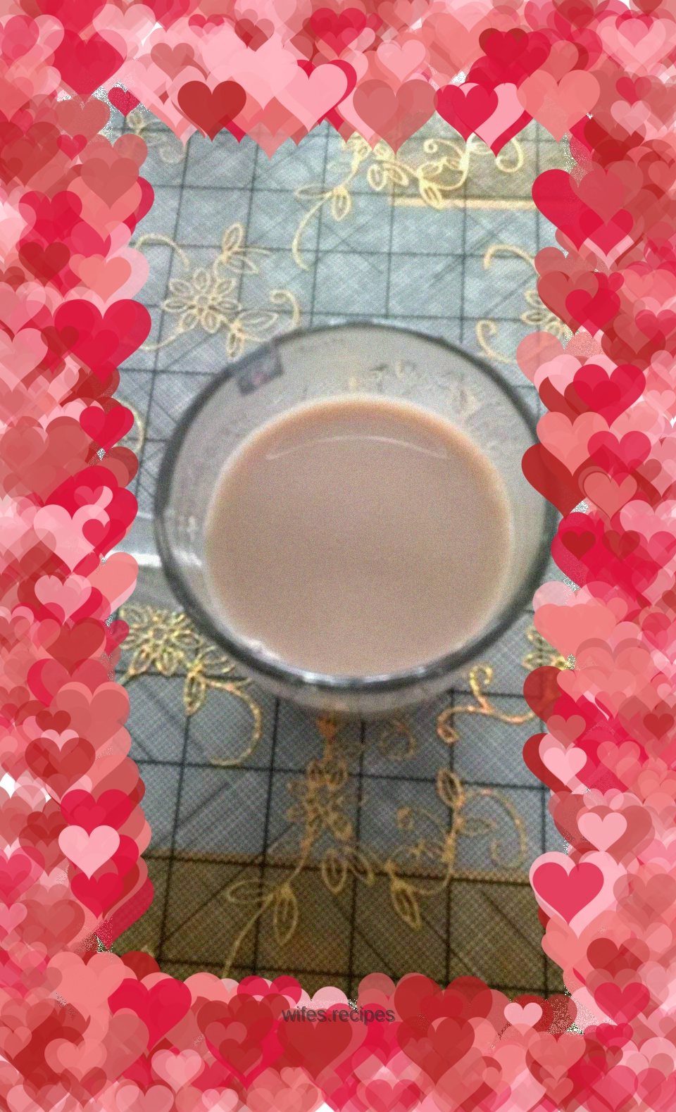 Homemade red bean milk tea
