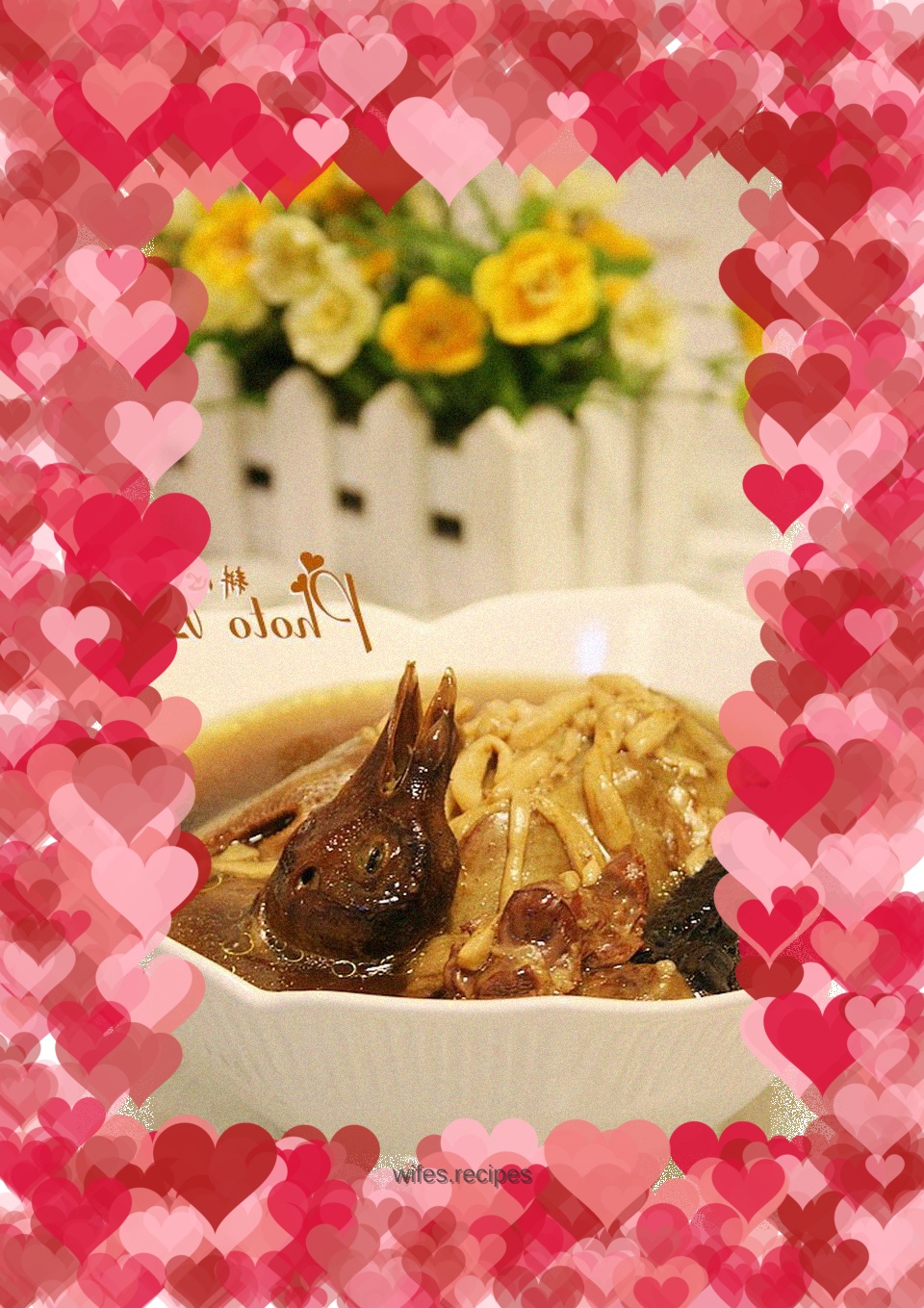 Ganoderma lucidum and fish maw stewed turtle dove