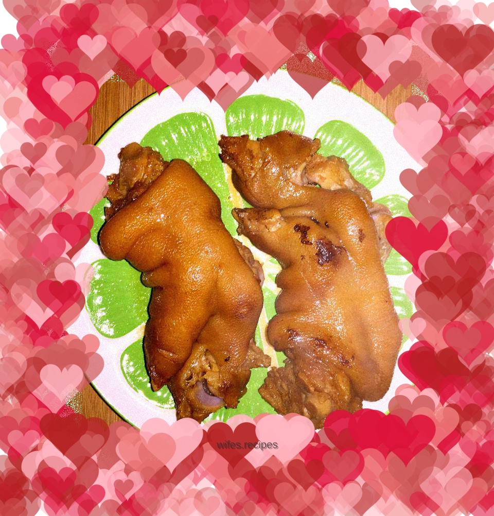 Homemade pig's trotters
