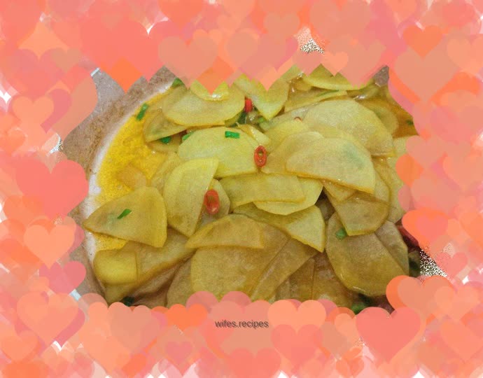 Fried potato slices