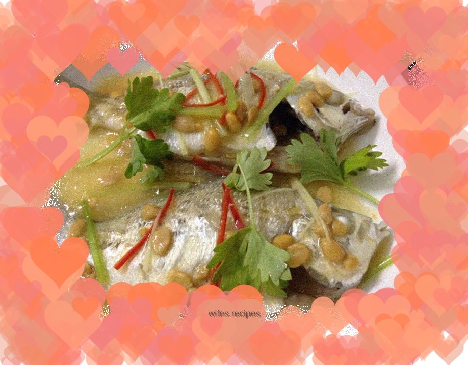 Steamed fish with bean paste and rice