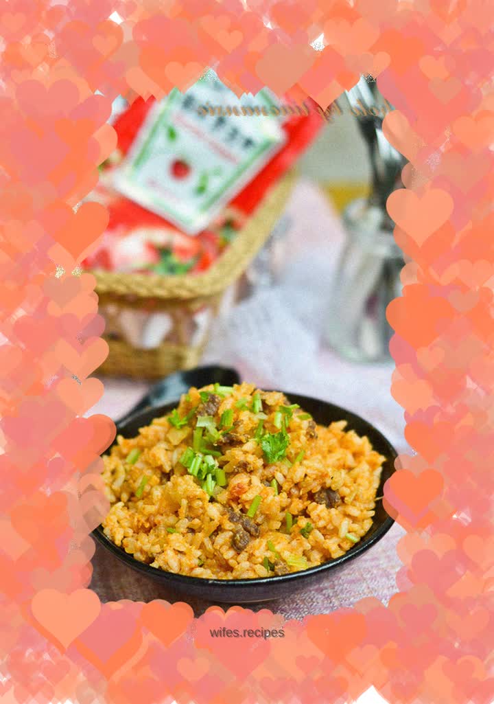Beef Fried Rice with Tomato Sauce