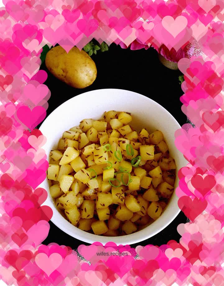 Cumin diced potatoes