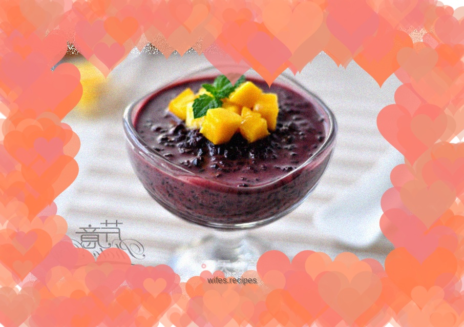 Mango coconut milk black glutinous rice