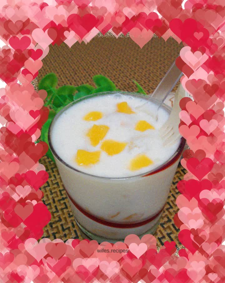 Yellow peach milkshake