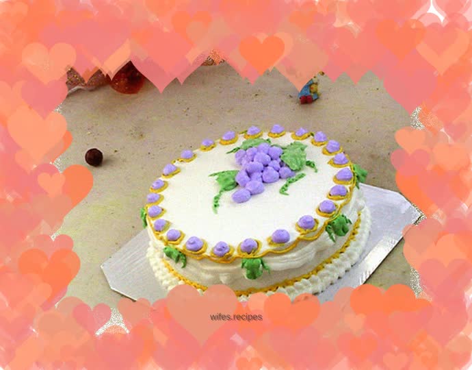 Grape decoration cake