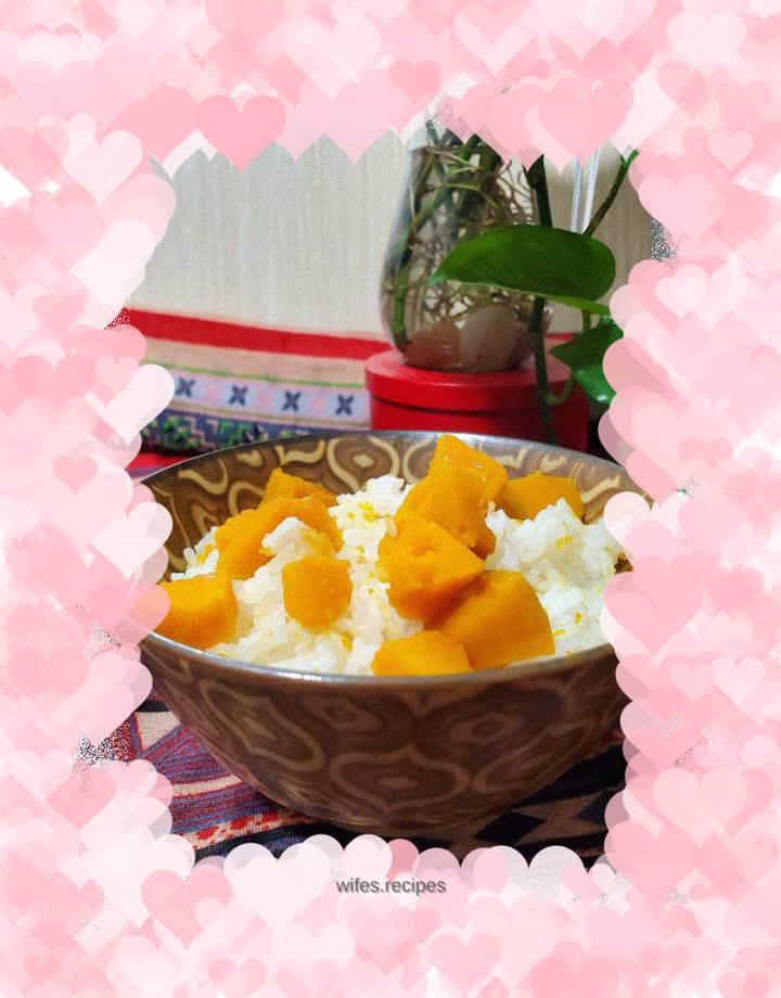 Pumpkin braised rice