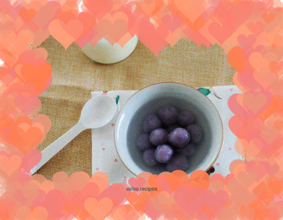 Purple sweet potato dumplings