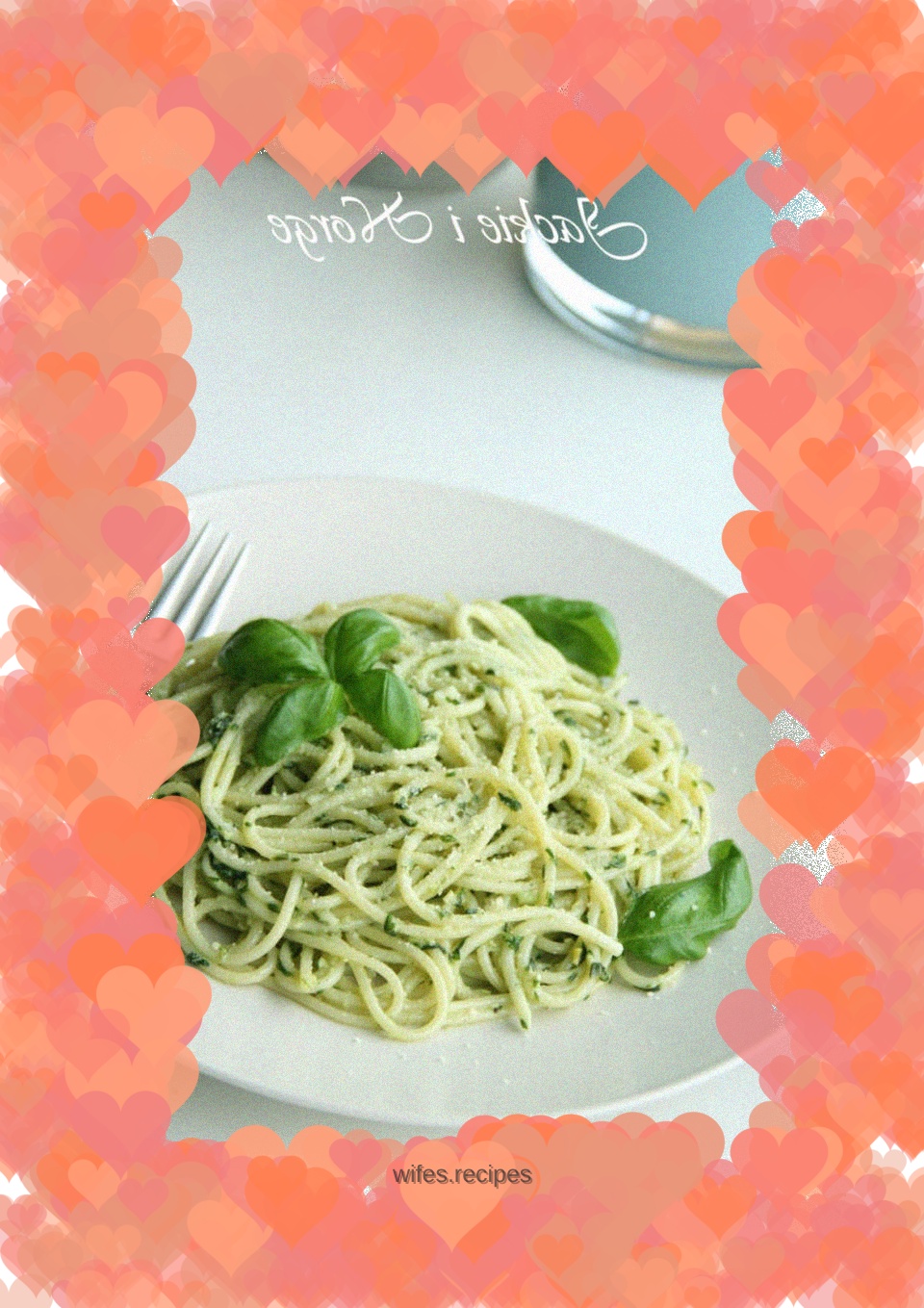 Pasta with pesto sauce