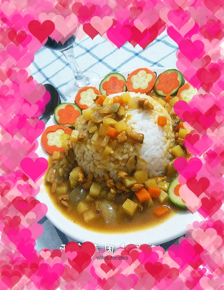 Curry chicken rice bowl