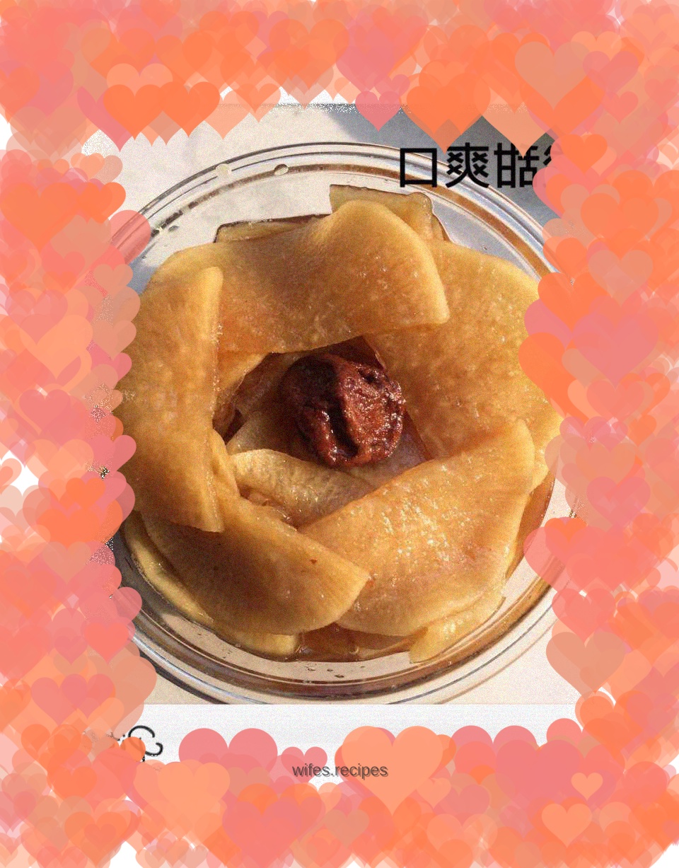 Radish with plum sauce