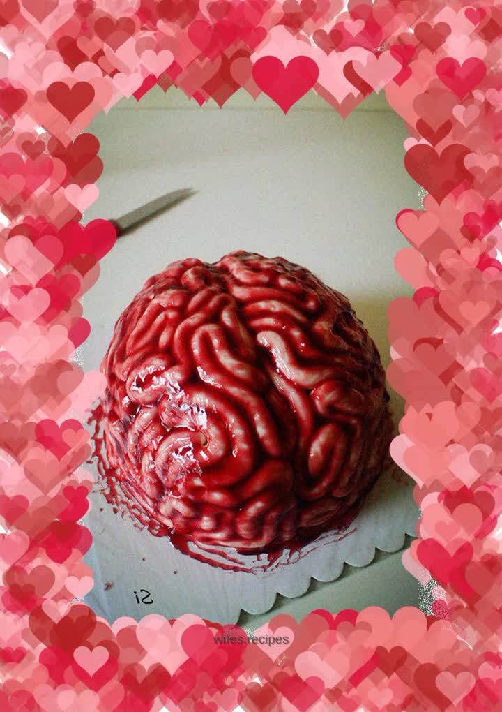 Halloween brain cake