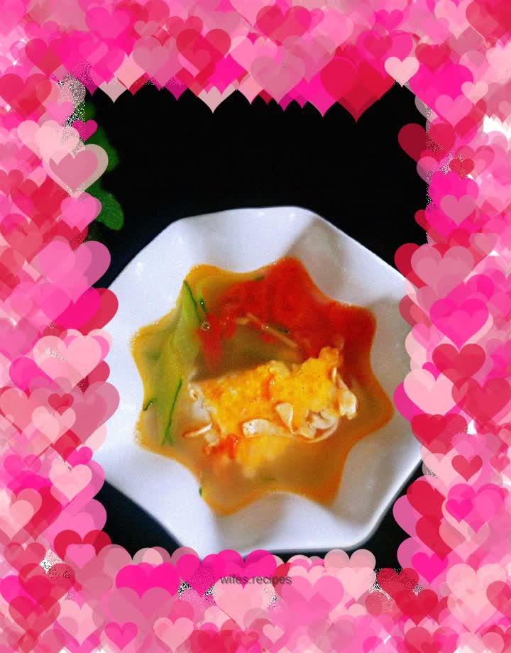 Tomato, Cucumber and Egg Soup