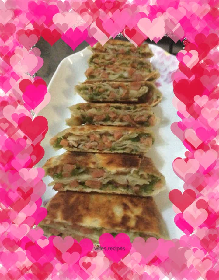 Green pepper and ham pie