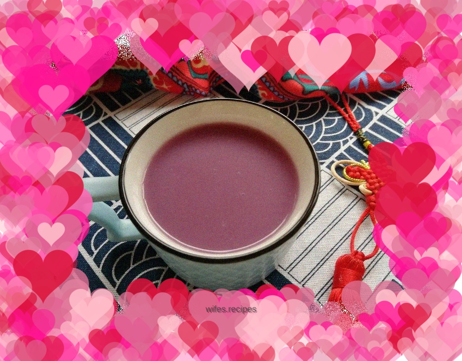 Purple sweet potato, lily, oatmeal and rice milk