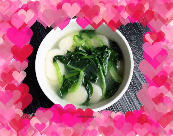 Rice cakes with water-milled vegetables