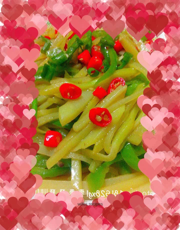 Hot and sour green pepper and potato shreds