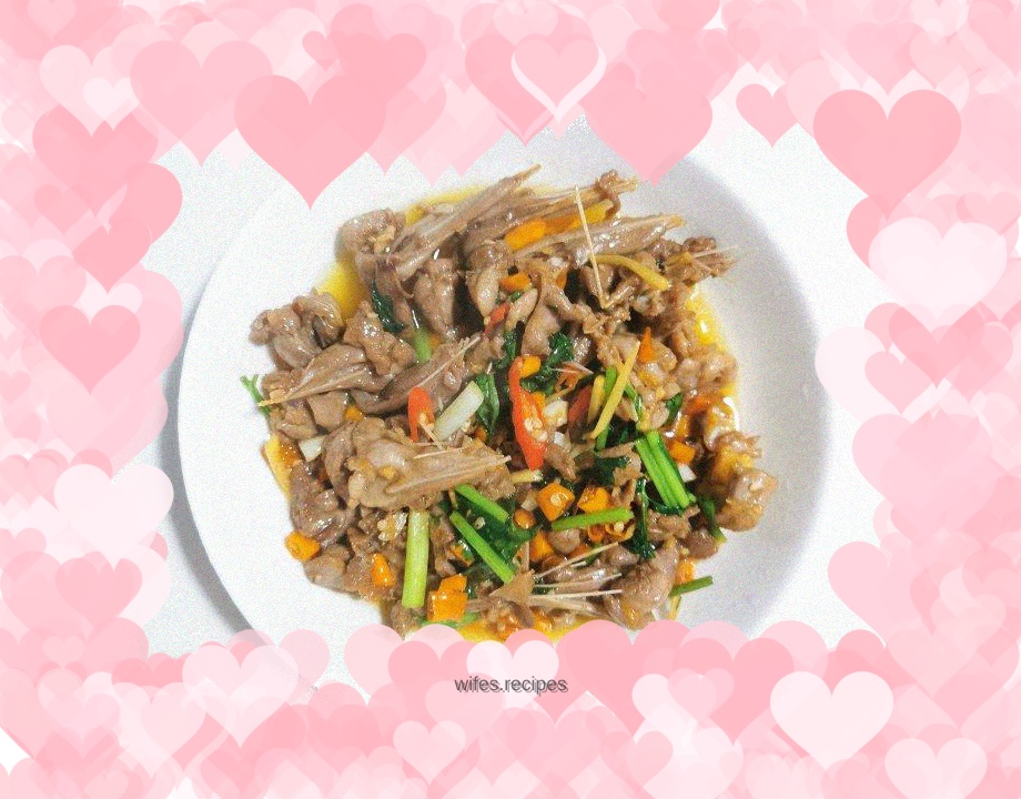 Stir-fried pheasant