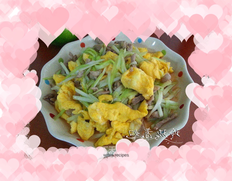 Stir-fried shredded pork with chives and eggs