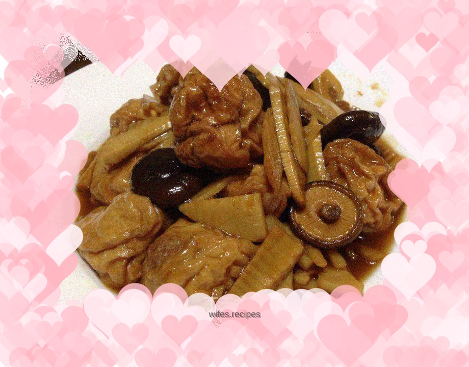 Stuffed meat with fried gluten