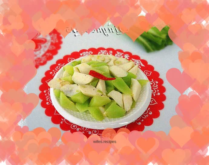 Stir-fried lettuce with yam
