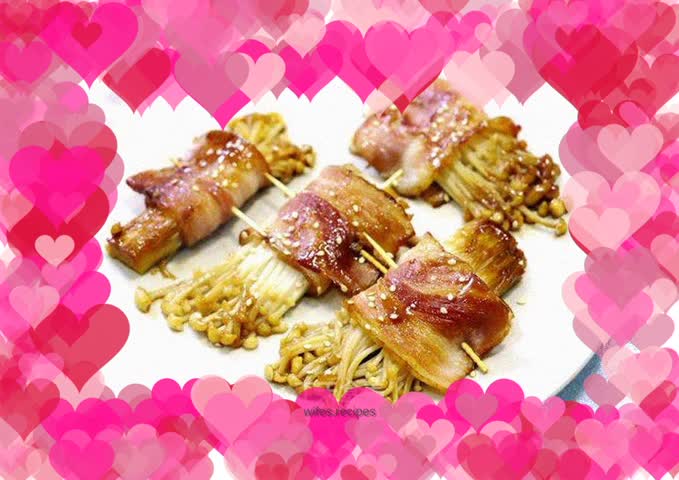 Enoki Mushroom Bacon Roll