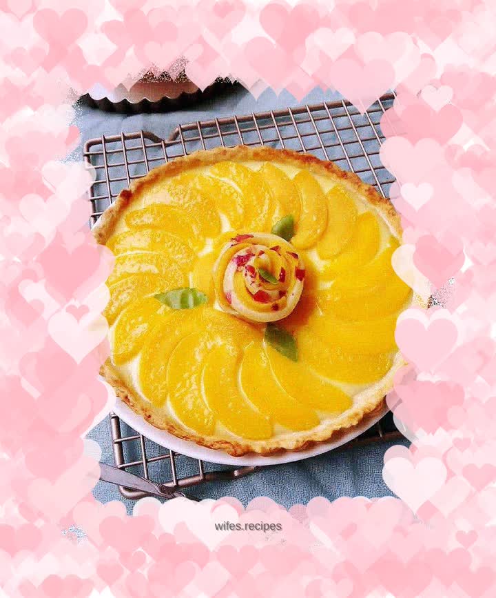 Yellow Peach Cheese Pie