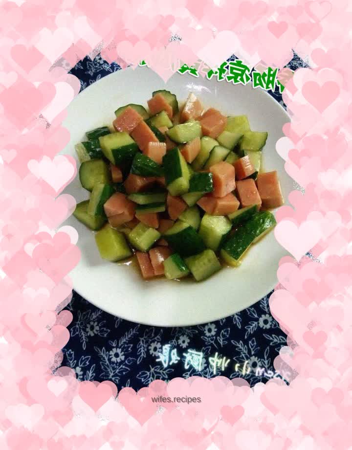 Sausage Salad with Cucumber Crisps