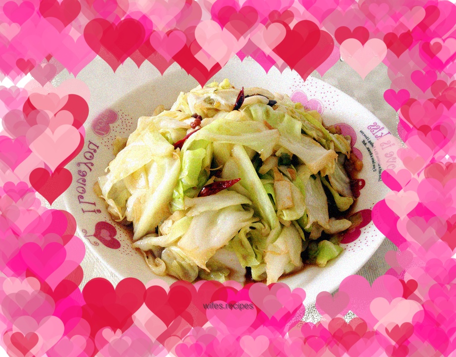 Hand-shredded cabbage