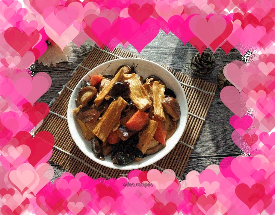 Braised Mushrooms with Bean Curd