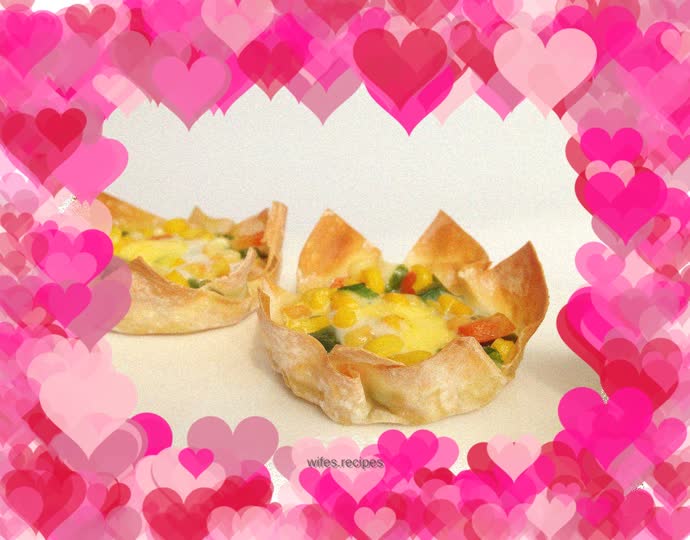 Three-color fresh vegetable cup