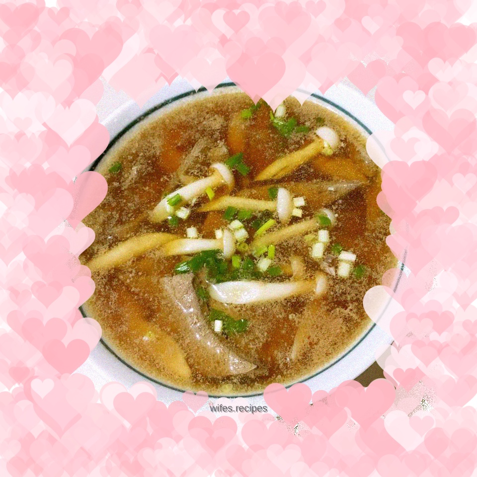 Mushroom and Pork Liver Soup