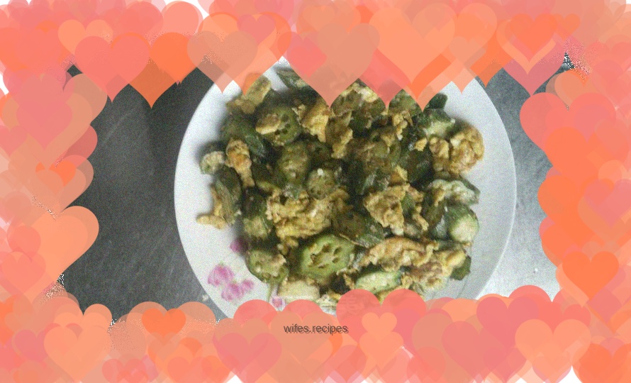 Okra scrambled eggs