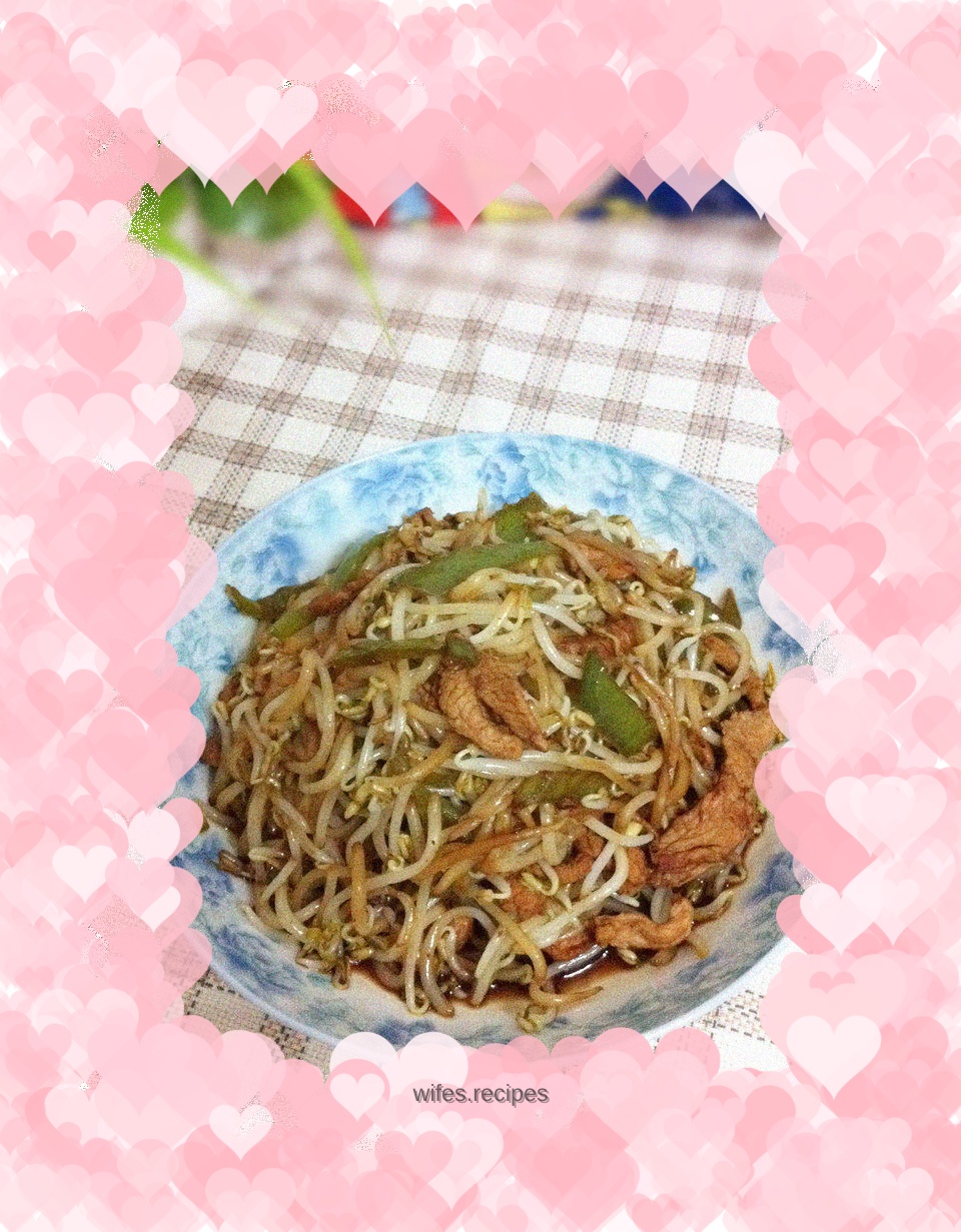 Stir-fried Mung Bean Sprouts with Pork