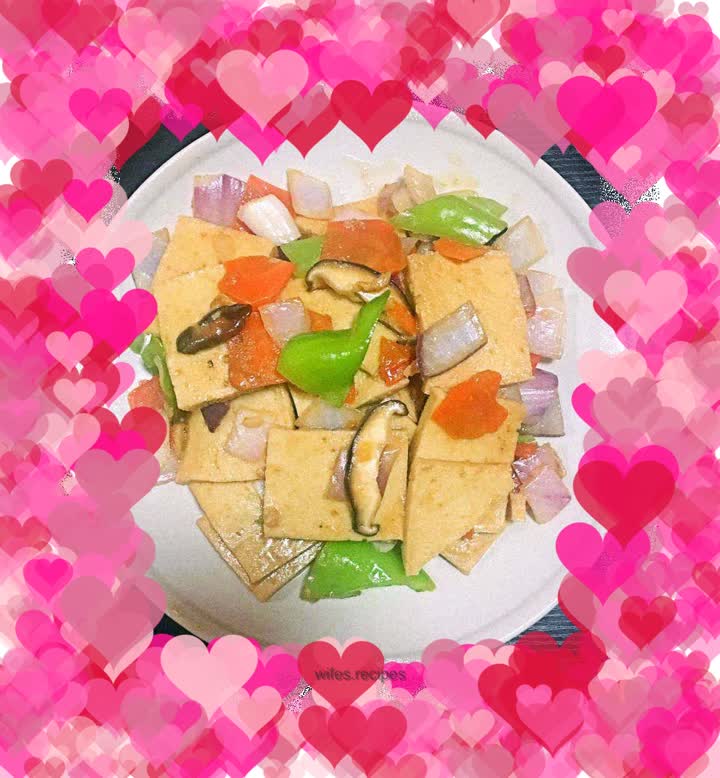 Vegetarian stir-fried thousand leaf tofu