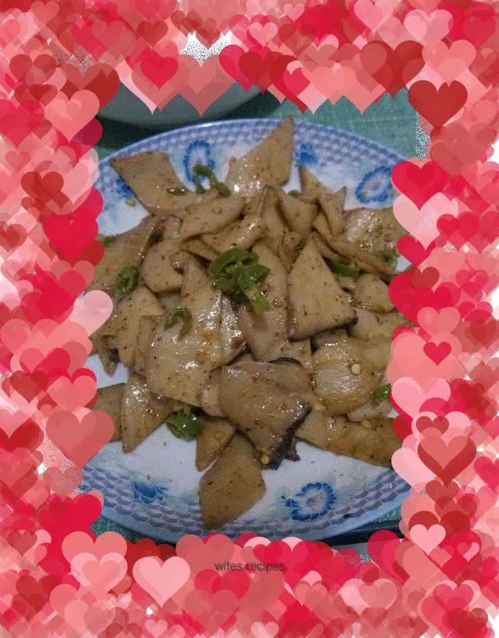 Salt and pepper king oyster mushroom