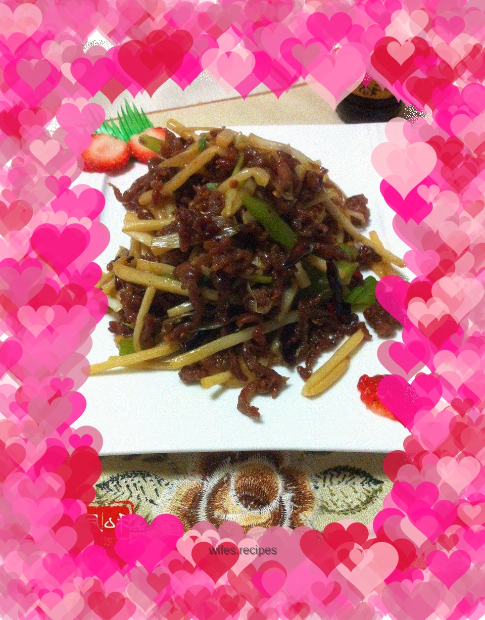 Dry stir-fried double strands