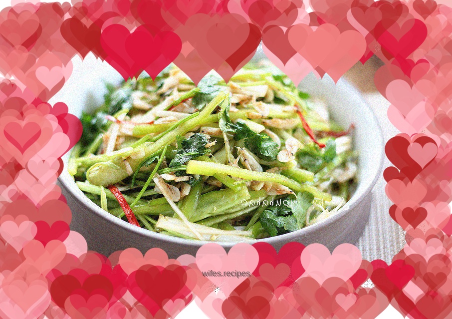 Shrimp skin mixed with tiger vegetables