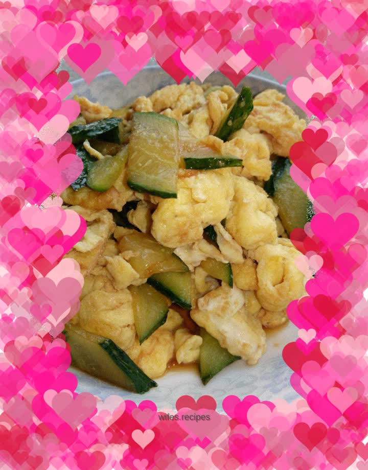 Cucumber scrambled eggs